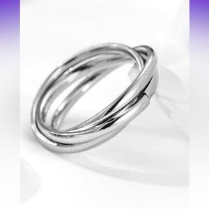 🔥SALE🔥Stainless Steel Silver Fidget Rings NWT